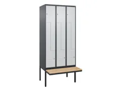 Z-garderobekast,HxBxD 2120x900x815mm,6vak,vak B 300mm,cil.-slot