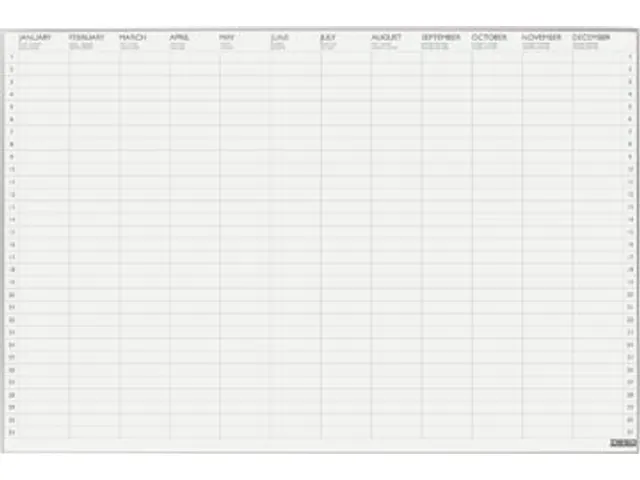 jaarplanner Ultra Thin 60x90 cm