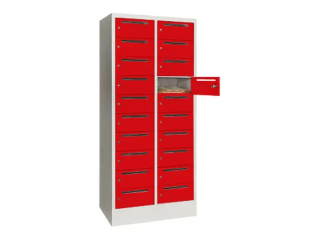 Postsorteerkast 1850x830x500mm 2x10 Vakken Ral7035 Front Ral3000