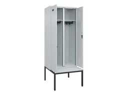 locker met bank,voor scheiding van kleding,HxBxD 2120x800x815mm,2vak