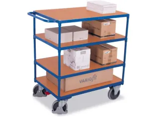 tafelwagen,draagverm. 500kg,4etage(s),laadvl. LxB 1200x800mm,houtetage - 1