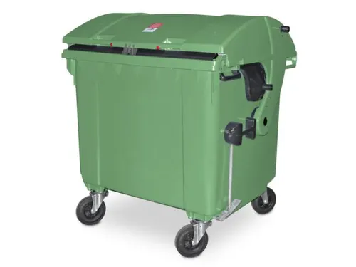 Vuilcontainers,1100l,romp HDPE groen,HxBxD 1460x1370x1210mm