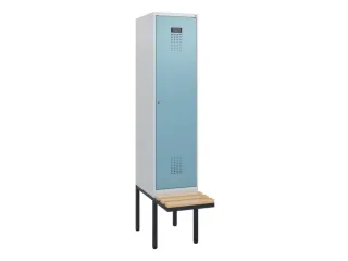 locker met bank,HxBxD 1950x400x815mm,1vak,vak B 400mm,cilinderslot - 2