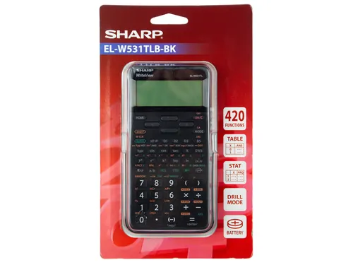 Calculator Sharp ELW531TLBBK zwart wetenschappelijk write view