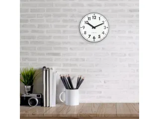 Tafelklok Nextime Duomo Mini 20 cm wit gebolde glazen lens - 11