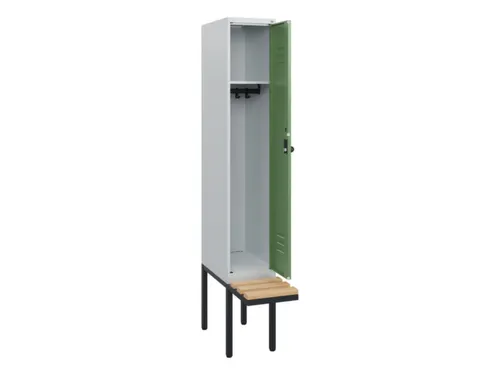 locker met bank,HxBxD 1950x300x815mm,1vak,vak B 300mm,draaigrendel