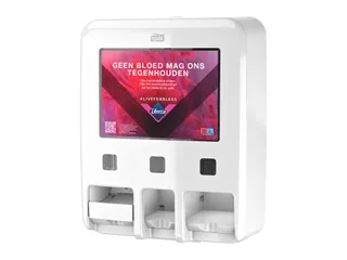Dameshygiënedispenser Tork P1 P2 P3 wit 564050 voor menstruatieproduc - 1