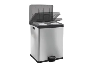 Afvalbak Rejoice EKO 2x30 Liter met kunststof binnenbak RVS - 2