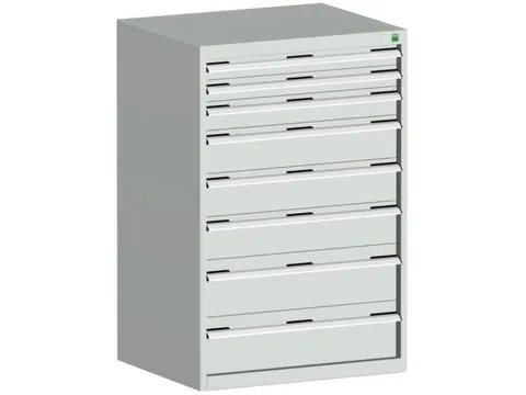 ladekast HxBxD 1200x800x750mm 8laden romp RAL7035 front RAL7035