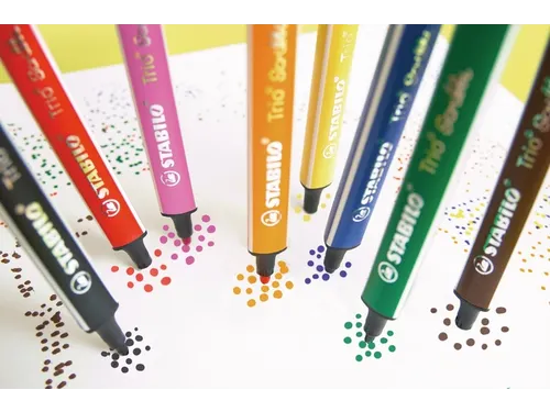 Viltstift STABILO Trio Scribbi 368/14 assorti etui à 14 stuks