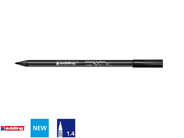 Brushpen edding 4200 porselein zwart