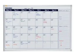maandplanners,HxB 600x900mm,gelakt,magnetisch,bord wit,maand/planning