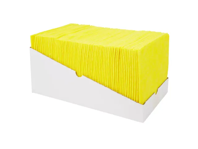 Sopdoek P42007 Geel A kwaliteit 38x40cm 1/4 Vouw 65 Stuks