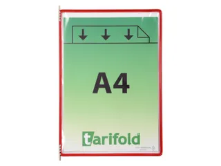Zichtpaneel Tarifold A4 verticaal 230x343mm Rood 10 stuks - 3