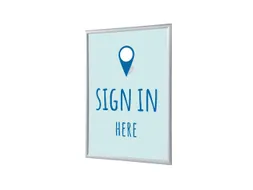 Kliklijst A1 complete set met print "Sign in here" Blauw