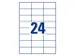 etiket Avery ILK 70x37mm 200 vel 24 etiketten per vel wit
