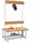 Omkleedbank 1000x770mm Houten Latten M.Schoenenrek Dubbel Lichtgrijs