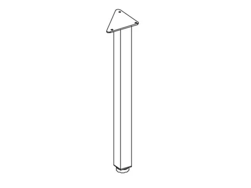 Onderstel,V. Bureau,Staal,Aluminium-Zilver,Vierkantbuis