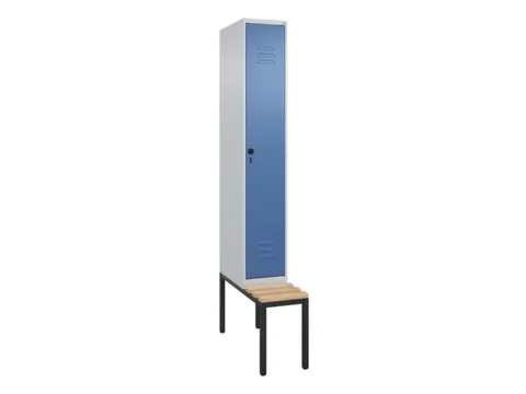 locker met bank,HxBxD 2120x300x815mm,1vak,vak B 300mm,draaigrendel