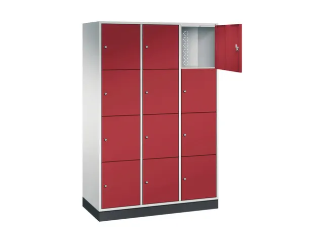 grootvolume-lockersysteem,RAL 7035/RAL 3003,HxBxD 1950x1220x500mm