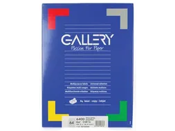 Gallery Witte Etiketten 48.3x16.9 mm Ronde Hoeken