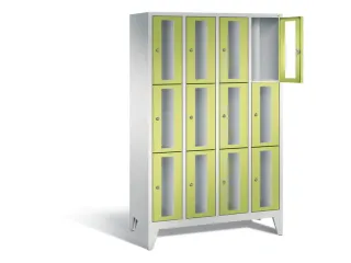 lockerkast 1850x1190x500mm 4x3 vakken Cilinderslot Poten, RDS1108060 - 1