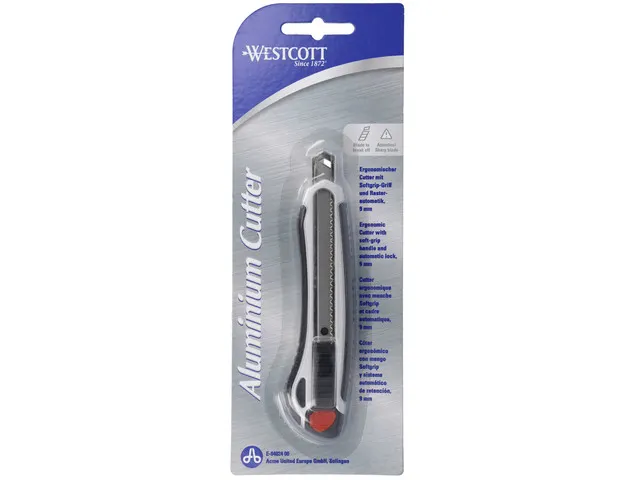 Snijmes Westcott 9mm aluminium met schuifsluiting
