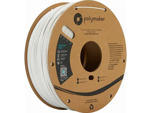 ASA 1,75mm wit 1kg PolyLite 3D Filament
