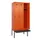locker met bank,HxBxD 2120x900x815mm,3vak,vak B 300mm,draaigrendel