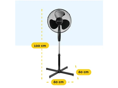 Statiefventilator BRASQ F300 Ø 40cm zwart