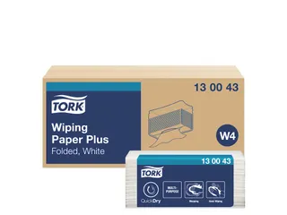 Tork 130043 Poetspapier Advanced 420 Wit Gevouwen 2-Laags - 1