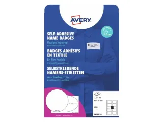 Naambadge etiket Avery J4785-20 80x50mm Inkjet 200 stuks - 1