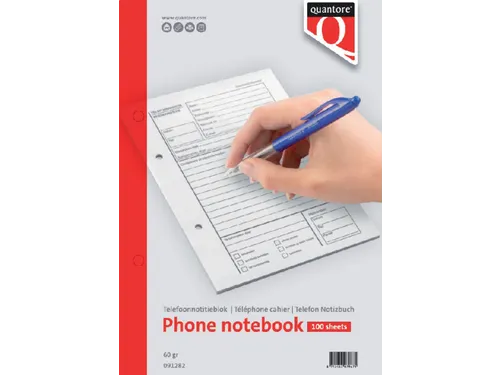 Telefoonnotitieblok Quantore 100vel 60 Gram