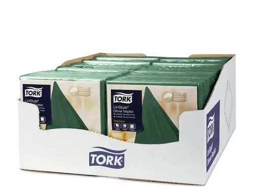 Tork 478847 Premium Linstyle Dinnerservet Donkergroen 600 Stuks