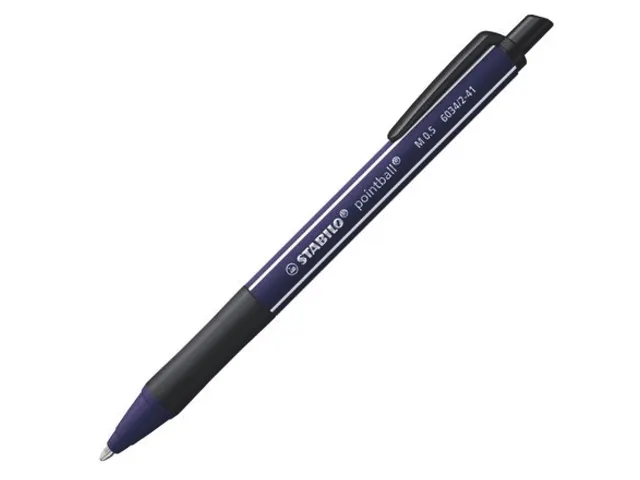Balpen STABILO pointball Wildflower Distel Blauw Medium