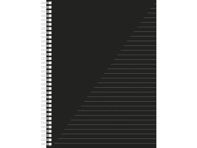 Collegeblok Kangaro A4 zwart gelinieerd 80 vel