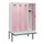 locker met bank,HxBxD 1950x1200x815mm,4vak,vak B 300mm,cilinderslot