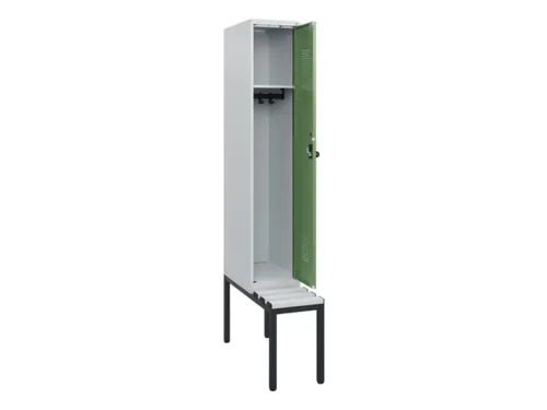 locker met bank,HxBxD 1950x300x815mm,1vak,vak B 300mm,draaigrendel