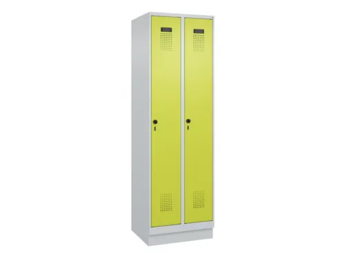 locker,HxBxD 1950x600x500mm,2vak,vak B 300mm,draaigrendel,sokkel