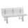 Kunststofbank 800x1500x450mm Zit H 450mm 13 Latten 2 Pootstellen Wit