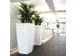 jardinière,trapézoïdal,PE,blanc de sécurité,HxlxP 1500x777x777mm