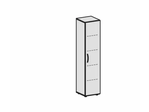 kantoorkast HxBxD 1810x400x420mm romp wit front wit