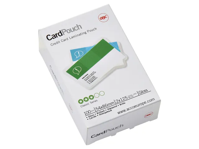 Pochette de plastification GBC Carte 54x86mm 125 microns 100pcs