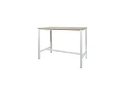 Domino Basic Statafel 180x80x110cm Lindberg Eiken Onderstel Wit