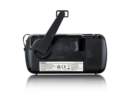 Lenco MCR-113BK Draagbare opwindbare noodradio, zaklamp en powerbank