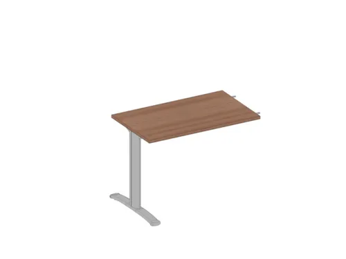 aanbouwtafel i.h.v. v. C-voet 620-820x1000x600mm canaletto-hout