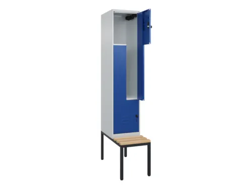 Z-garderobekast,HxBxD 2120x400x815mm,2vak,vak B 400mm,draaigrendel