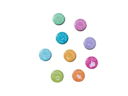 Magneten Naga 35mm rond week- set a 9st. ass. super sterk