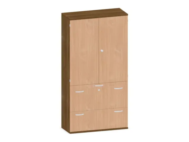 kantoorkast,HxBxD 1920x1000x430mm,decor romp noten,decor front beuken