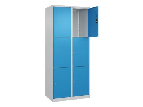 lockerkast,HxBxD 1850x800x500mm,2x3vakken,vak B 400mm,cil.-slot